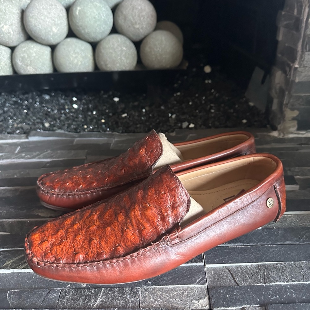 Brand New Men’s Custom Made in Livorno Italy Leather Loafers Size 12 narrow.